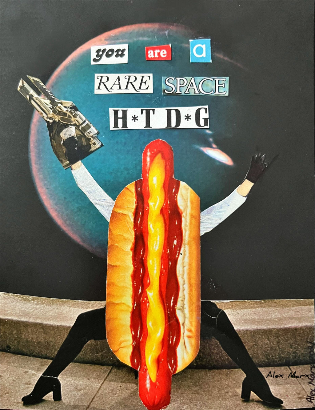 Appreciation Card "You are a Rare Space Hotdog" with envelope