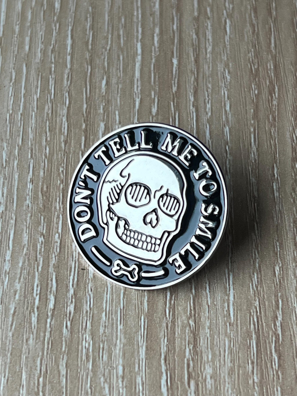 feminist punk enamel pins and badges goth pins skull feminism pinback buttons gothic accessories dont tell me to smile pin fuck off pin