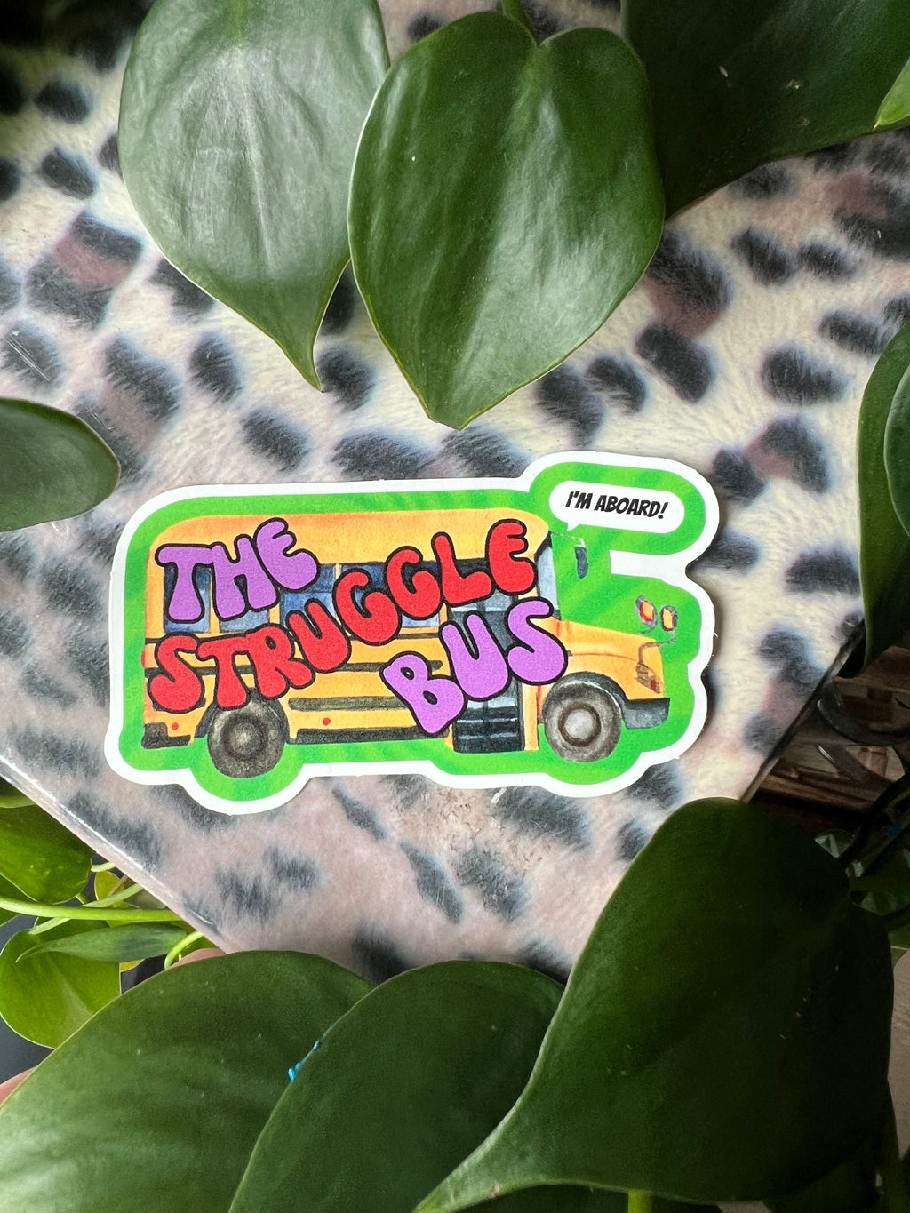 The Struggle Bus Vinyl Sticker Mental Health