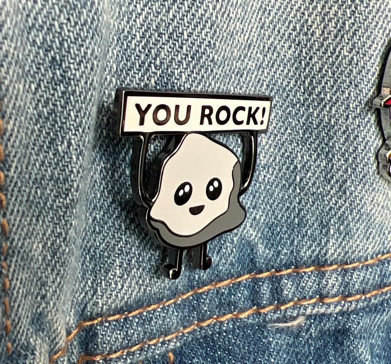 You Rock enamel pin