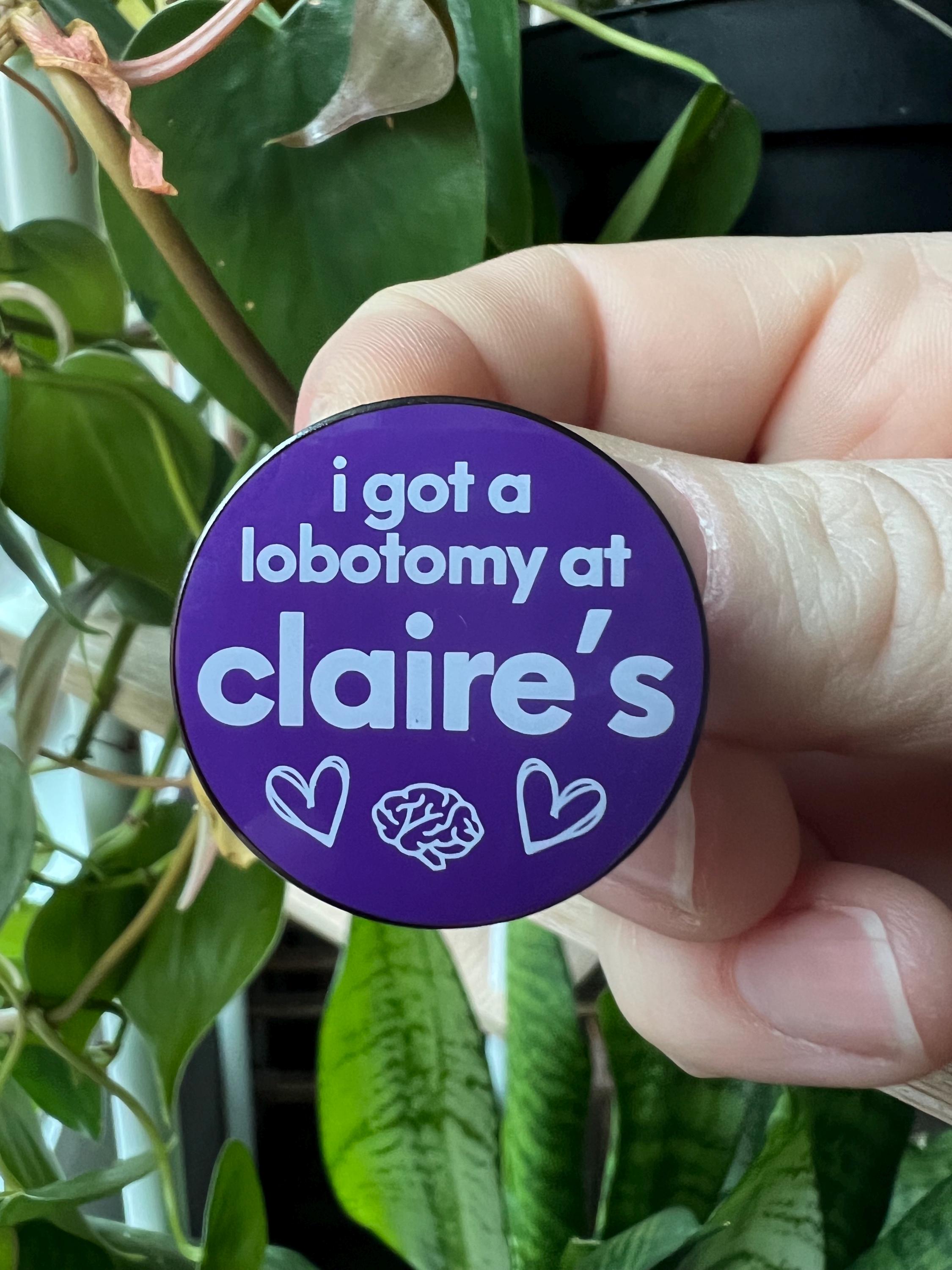 lobotomy y2k aesthetic pins and badges sarcastic mall rat goth pins punk pinback buttons lobotomy dark humor pins enamel pins for her