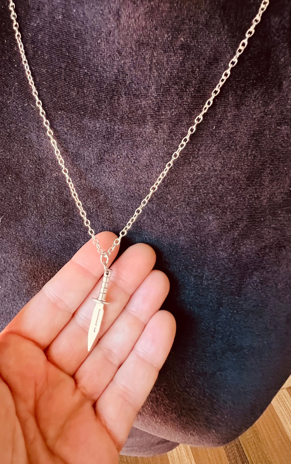 gothic necklace knife jewelry punk necklace stainless steel goth jewellery horror necklace stainless steel dagger jewelry