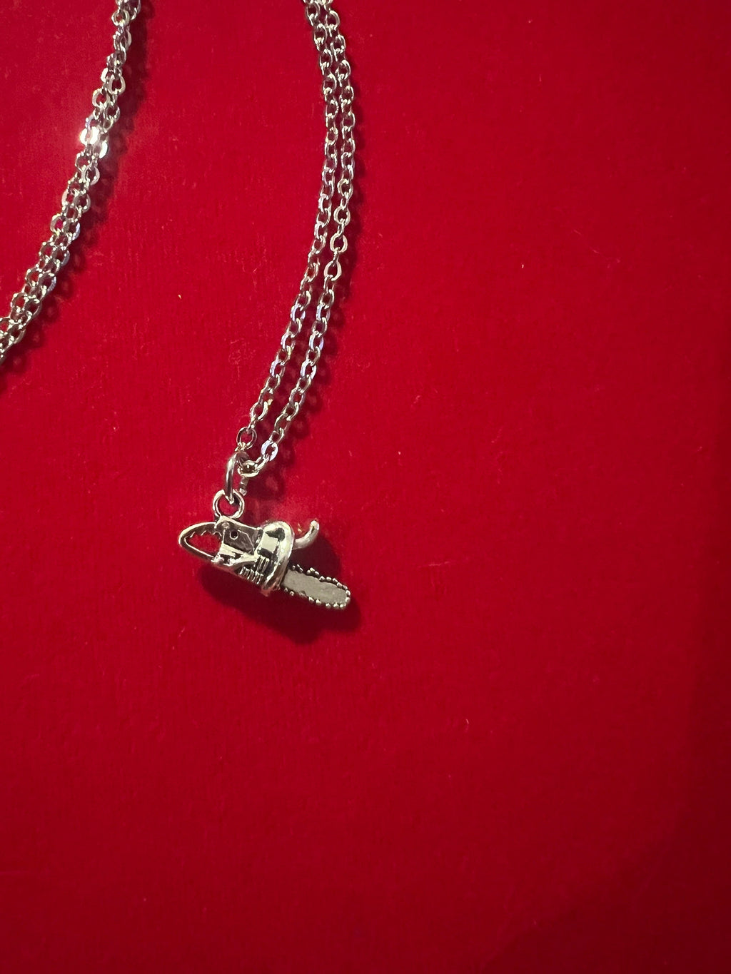 chainsaw necklace goth jewelry punk accessories gothic necklace stainless steel jewelry punk necklace miniature chainsaw jewelry