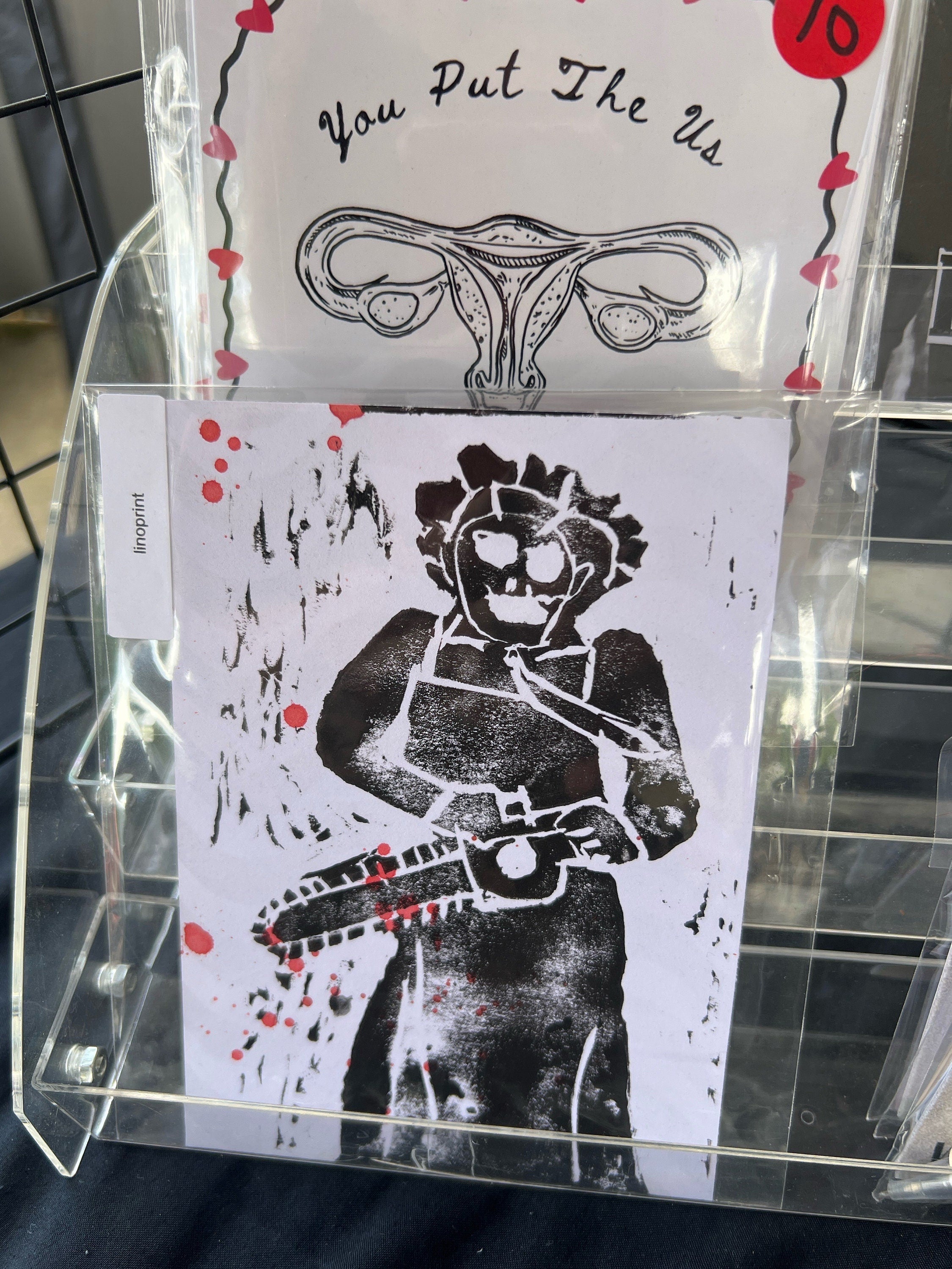 Texas Chainsaw Massacre Lino Print Horror Home Decor