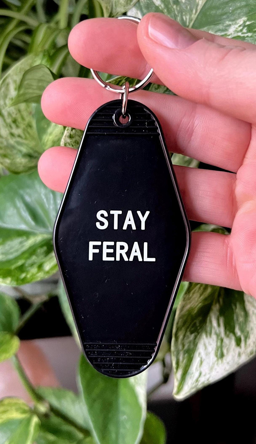 gothic keychain stay feral key chain anatomical key chain ribcage goth keyring punk accessories gothic accessories black and white edgy