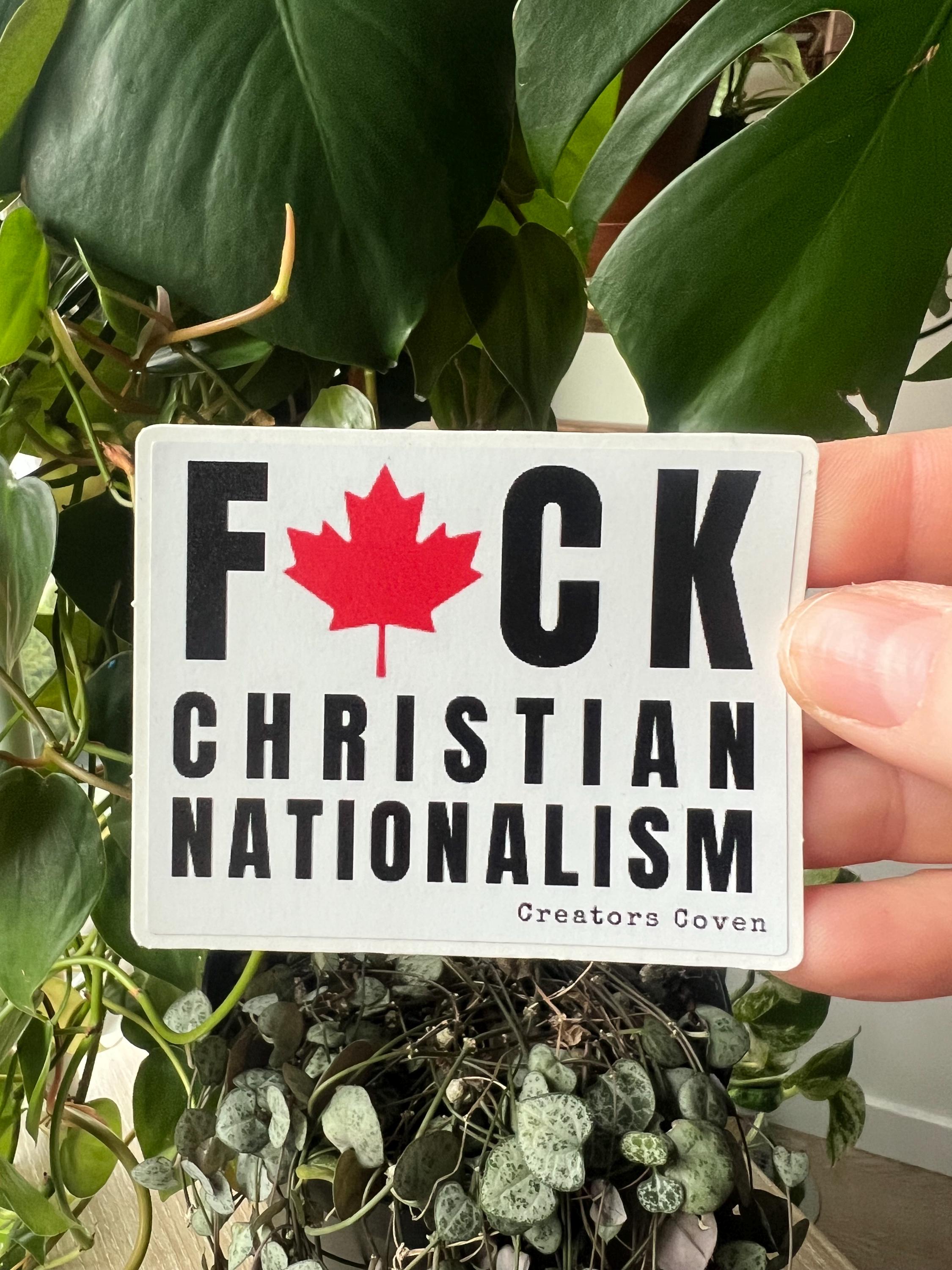 Fuck Christian Nationalism Vinyl Sticker anti-fascist decal