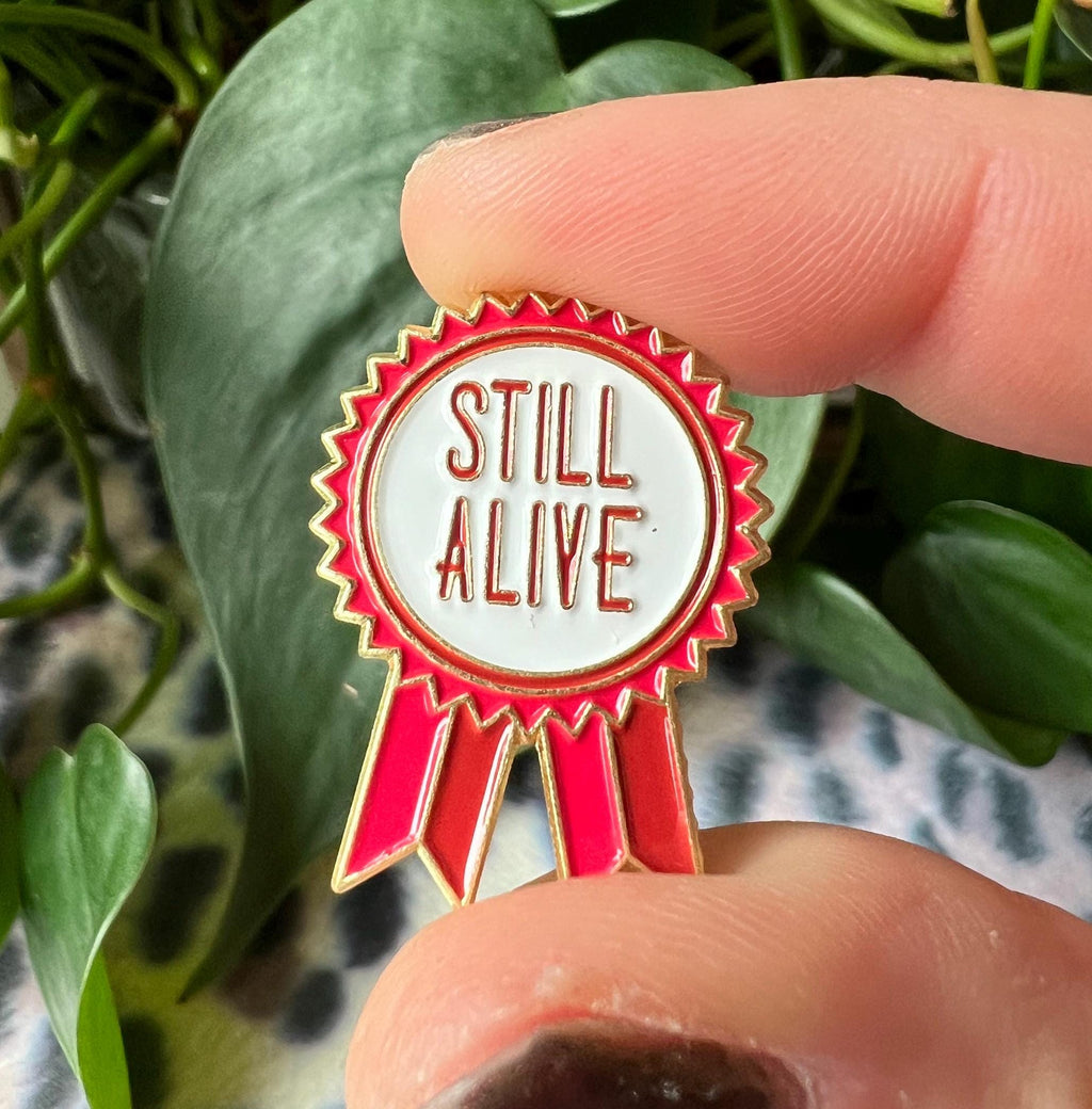 sarcastic pins and badges punk enamel pins dark humor award ribbon enamel pin goth pins gothic accessories queer pins grunge accessories