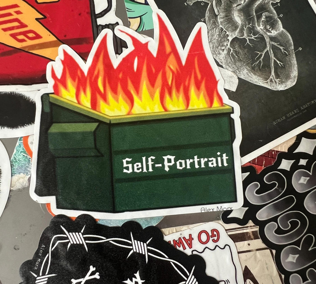 dark humor funny stickers dumpster fire decals funny bumper stickers laptop stickers queer punk decal stickers weird stickers waterproof