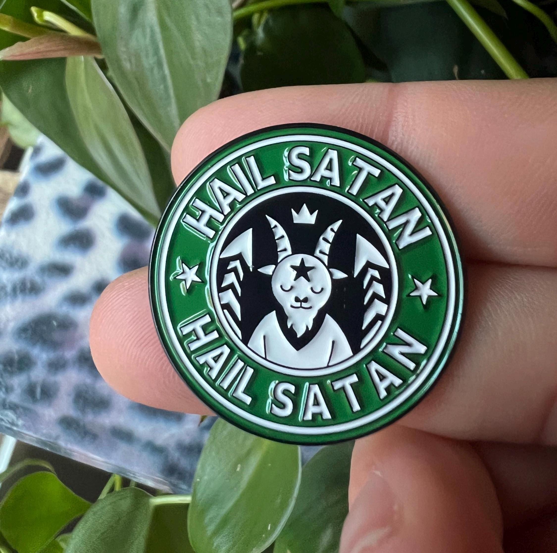 dark humor pins and badges punk accessories sarcastic starbucks round badge satanic pins queer punk pins