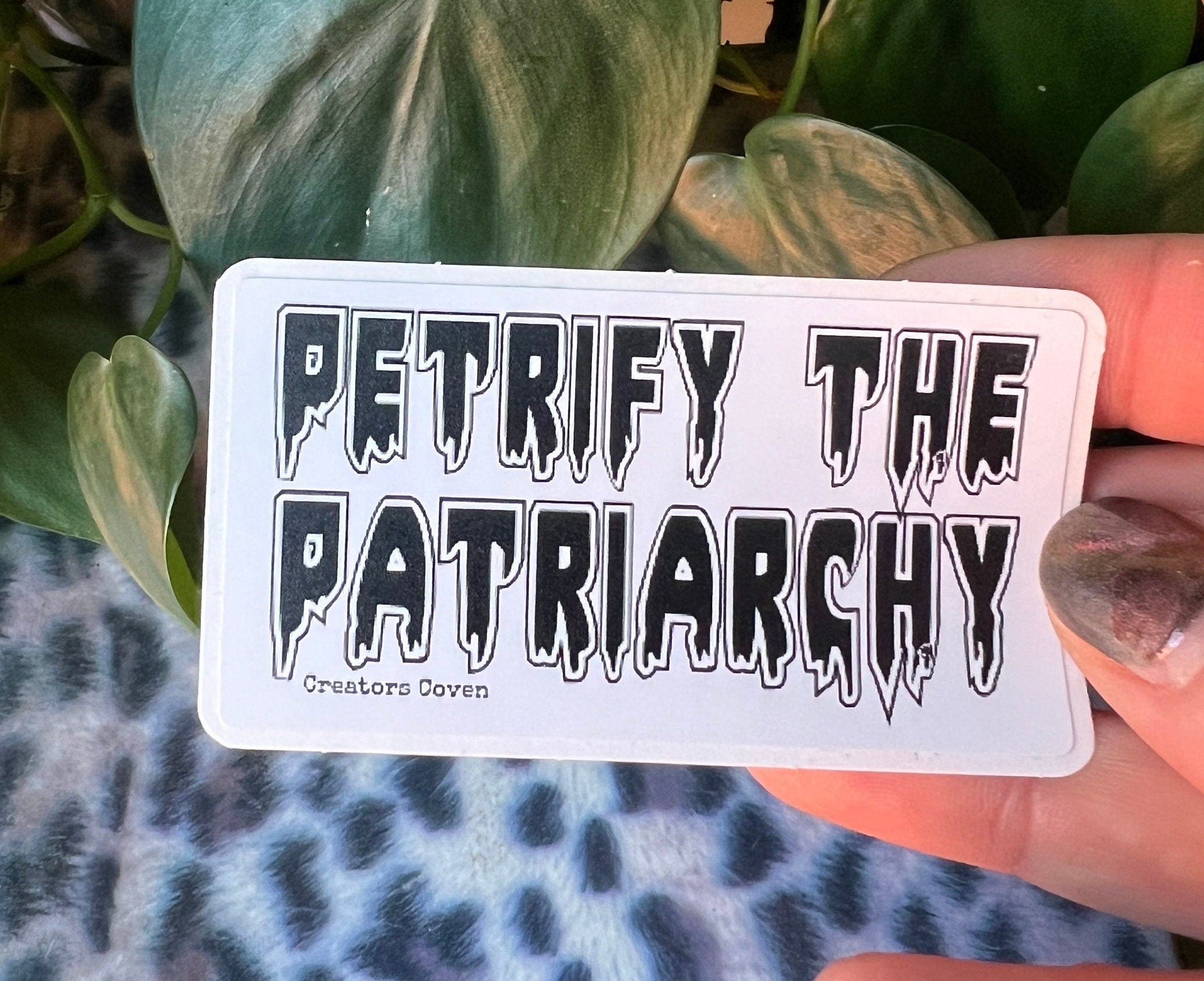 gothic stickers goth decals “petrify the patriarchy”spooky vinyl stickers creepy stickers punk stickers