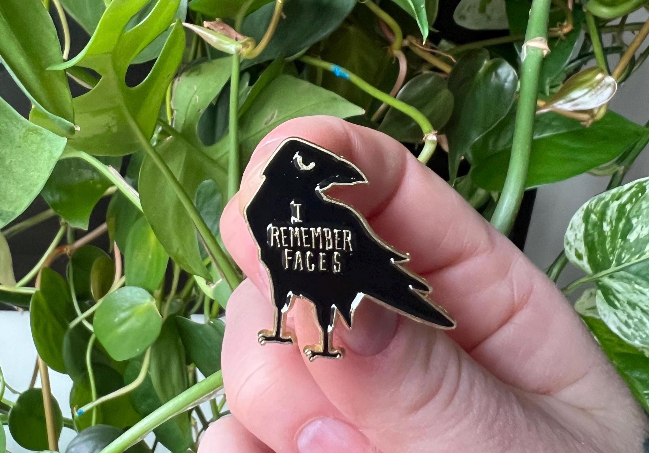 gothic crow pins and badges goth dark humor pins funny animal pins goth accessories punk enamel pins and pinback buttons black bird